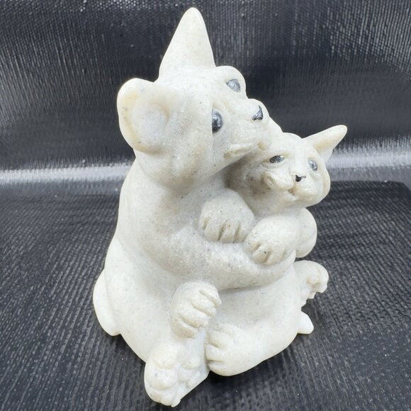 Vintage Quarry Critters Celine And Cleo Cat Figurine 2001 Second Nature Design - Picture 8 of 8